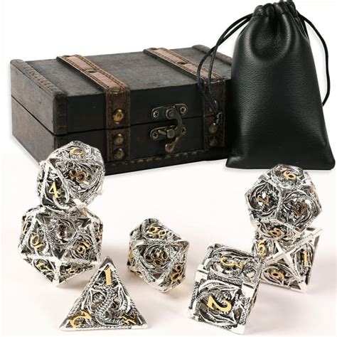 durotan metal boxes|DUROTAN 7 Pieces Metal AIF4 d and d dice Hollow D&D .